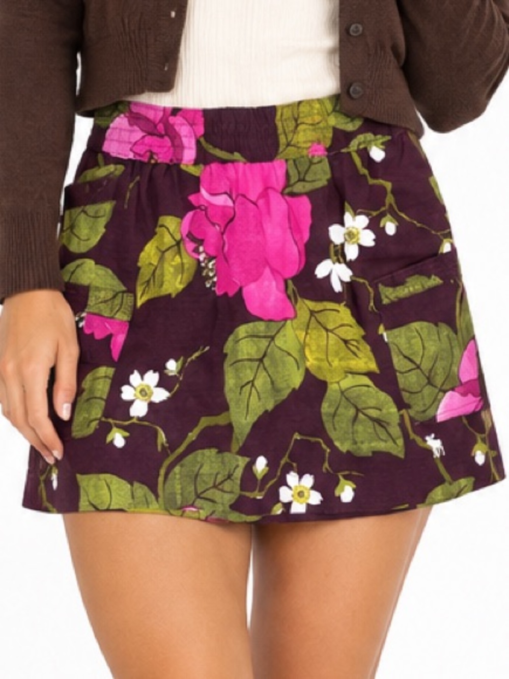 Vintage Y2K Abercrombie & Fitch NWT Deadstock Floral Cotton Mini Skirt S 2000s